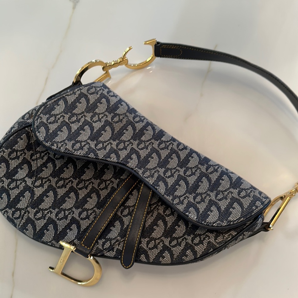 Vintage Denim Dior Saddle Bag